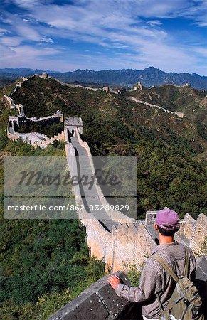 Wanderer auf der chinesischen Mauer
