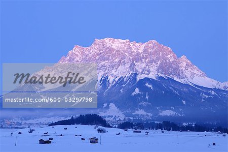 Blick auf die Zugspitze. Ehrwald, Tirol, Österreich