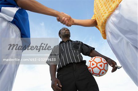 Handshake Before the Soccer Game
