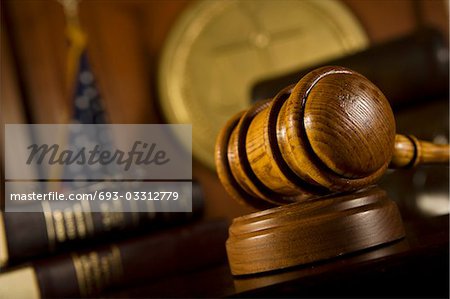 Gavel in court room