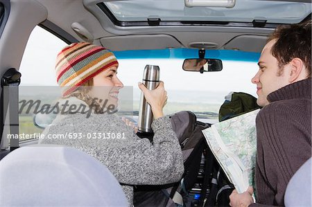 Young Couple on a Road Trip