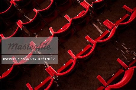 Leeres Theater Ständen, erhöhte Ansicht
