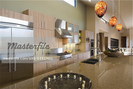 Kitchen worktop unit in Palm Springs home