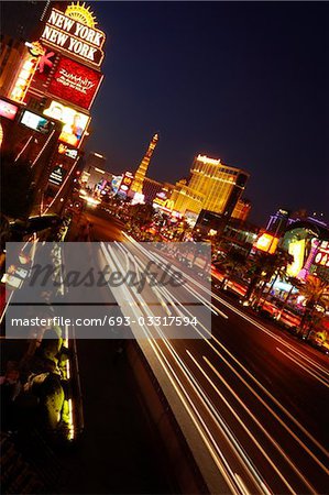 Las Vegas strip, USA, night shot