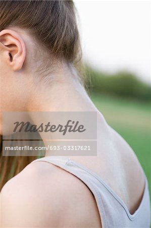 Close up of girl's neck