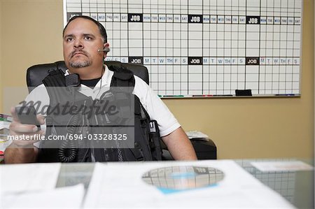 Security guard at work