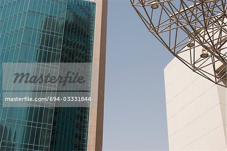 Dubai, UAE, Architectural detail of the buildings in Deira.