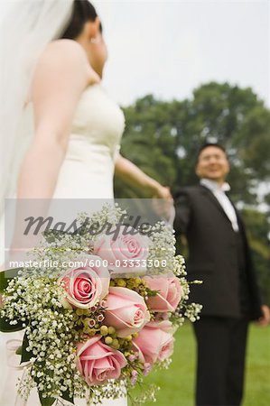Newlywed Couple in Park