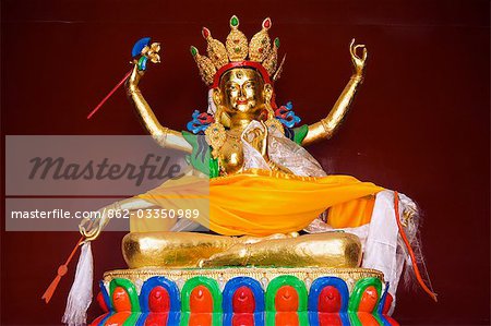 Statue of Parnashavari at the Yuan Dynasty Miaoying White Dagoba Temple,Beijing,China