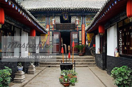 Residential historic courtyard museum,Pingyao City,Shaanxi Province,China