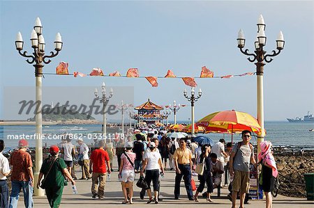 China,Shandong Province,Qingdao City. Huilan Pavilion seaside beach resort and host of the sailing events of the 2008 Olympic Games.