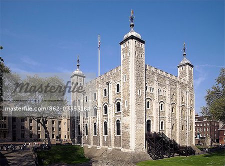 Exterior of the Tower of London.