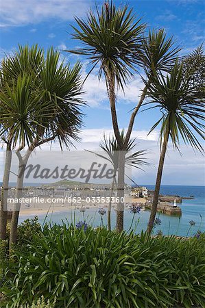 A view over the bay of the old fishing port of St Ives,Cornwall,England