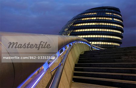 England,London. City Hall designed by architect Norman Foster.