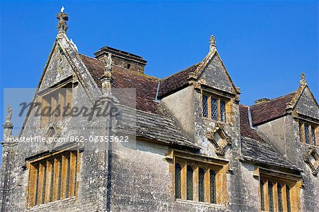 England,Dorset. Athelhampton House is one of the finest examples of 15th century domestic architecture in the country. Medieval in style predominantly and surrounded by walls,water features and secluded courts.