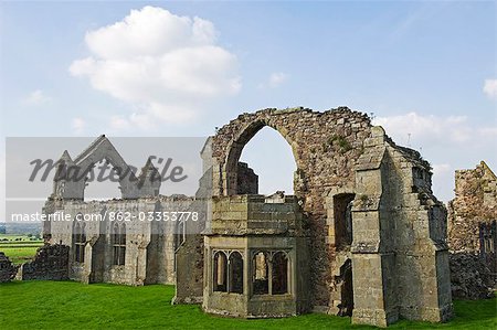 England,Shropshire,Shrewsbury. Ruins of the Abbot's Hall of Haughmond Abbey,a 12th Century Augistinian abbey near Shrewbury.