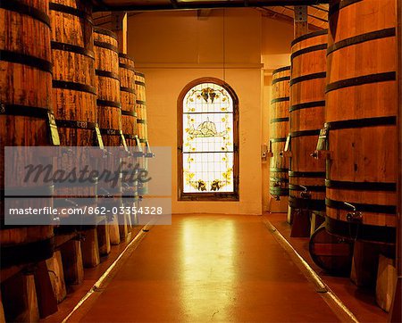 Tous les vins de la Rioja à Muga winery sont vieilli en fûts de chêne dans des caves souterraines Tous les vins de la Rioja à Muga winery sont vieilli en fûts de chêne dans des caves souterraines