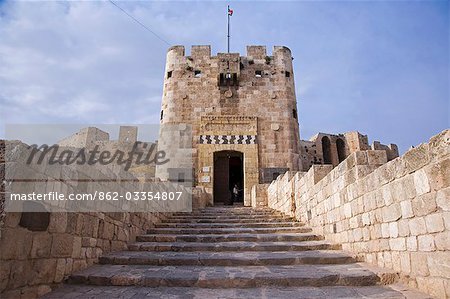 The Citadel,Aleppo. There has been a fortress on the site since at least 350BC,but most of the remains today date from the Mamluks in the 13th and 14th centuries.