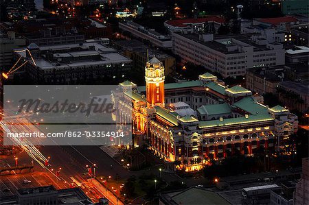 Taipei Presidential Gebäude in der Nacht