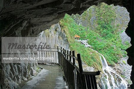 Taroko Gorge National Park waterfall at Changshun Tzu