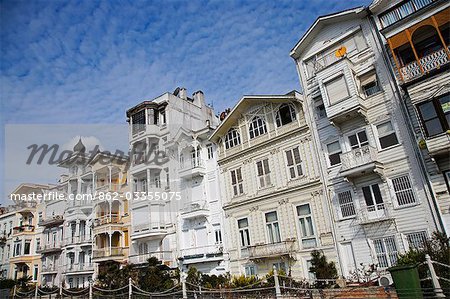 Traditional wooden houses in Arnavutkoy,one of Istanbul's Bosphorus Villages.