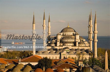 The Blue Mosque,also known as the Sultanhamet Mosque,gives its name to the surrounding area. Built under Sultan Ahmet (1603-1617AD) and designed by Mehmet Aga.