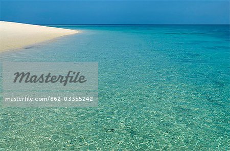 Misali Island und seine umgebende Riff sind bekannt als die Misali Island Marine Conservation Area, Sansibar, Ostafrika