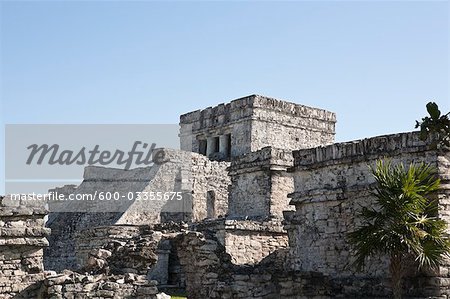 Maya ruines, Tulum, péninsule du Yucatan, Mexique