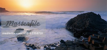 Rocks on the beach, Giant's Causeway, County Antrim, Northern Ireland