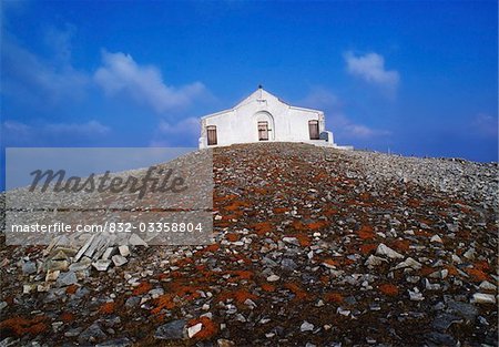 Co. Mayo, Irland; Kapelle auf dem Gipfel des Croagh Patrick