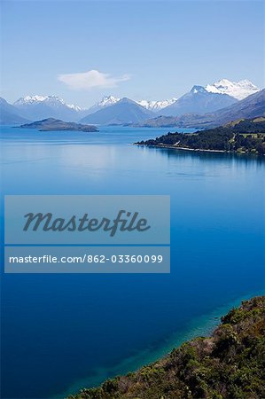 New Zealand,South Island. Lake Wakatipu near Queenstown.