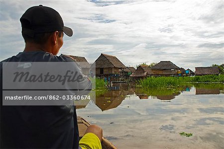 Peru,Amazon,Amazon River. The floating village of Belen,Iquitos.