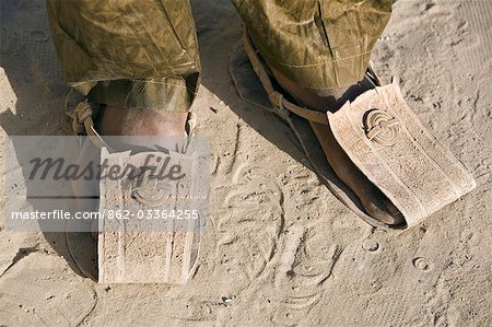 Mali,Timbuktu. Traditional Tuareg leather sandals.