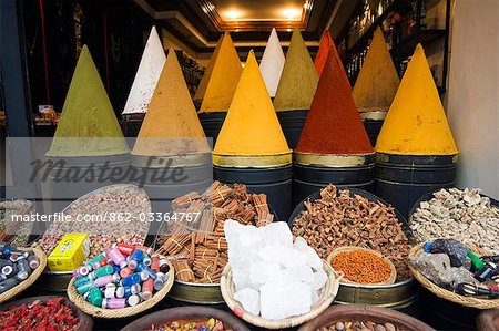 Spice stand au marché de la médina