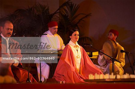 Morocco,Fes. The Hadhra concert during the Fes Festival of World Sacred Music.