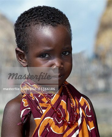 Une fille Galla de la Province côtière du Kenya.