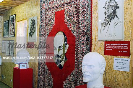 Lithuania,Druskininkai. A bust of Stalin in Gruto Parkas near Druskininkai - a theme park with Soviet sculpture collections of Lenin and Stalin.