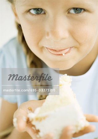 Girl eating cake