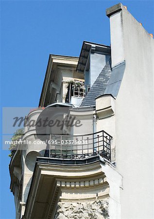 Immeuble d'habitation, faible angle vue