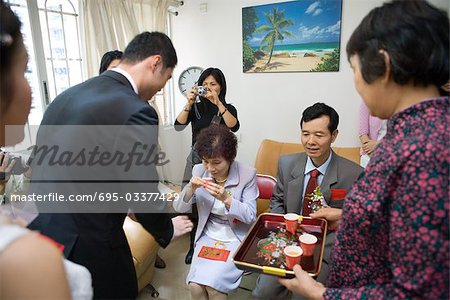 Chinesische Hochzeit Teezeremonie