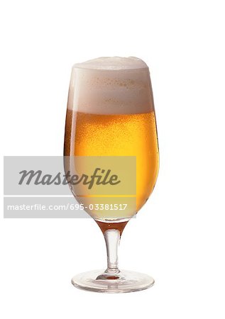 Beer in stemmed glass