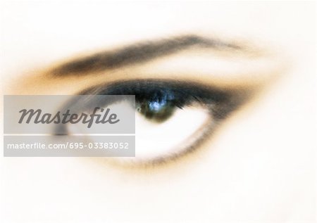 Woman's eye, blurred close up.