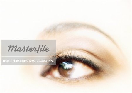Woman's brown eye, close-up