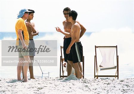 People standing on beach