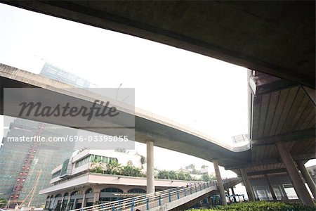 Overpass, buildings in background