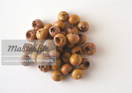 Pile of medlar fruits
