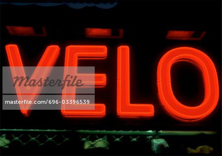 Fahrrad-Neon sign in Französisch