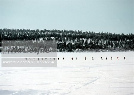 Finlande, les skieurs de fond