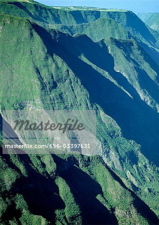 Montagnes (île française dans l'océan Indien), de réunion, gros plan