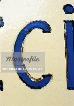 C, text, painted. C, text, painted.